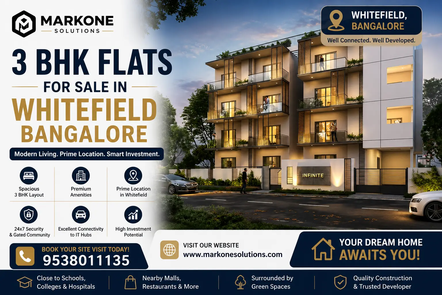 3 BHK Flats for Sale in Whitefield Bangalore