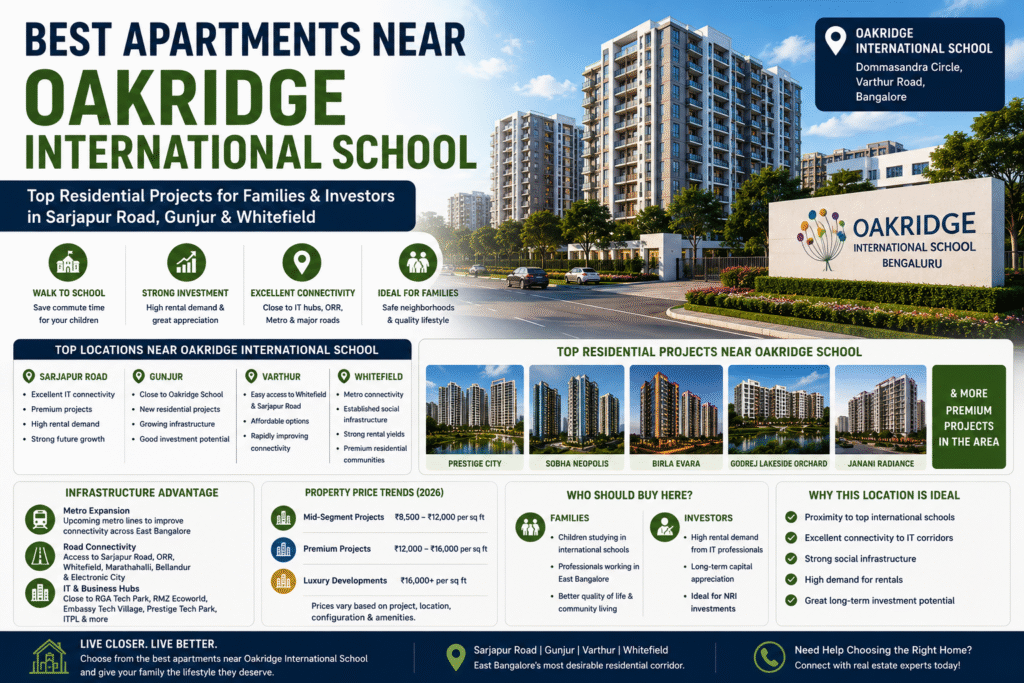Top residential projects near Oakridge International School Bangalore for families and investors